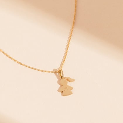 Charm personnalisé Petite Fille en Or 18 carats