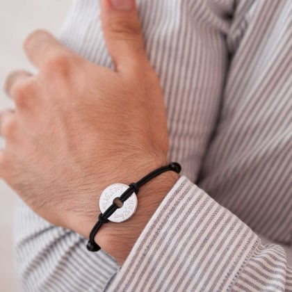 Bracelet personnalisé Cible Témoin de Mariage pour homme merci maman