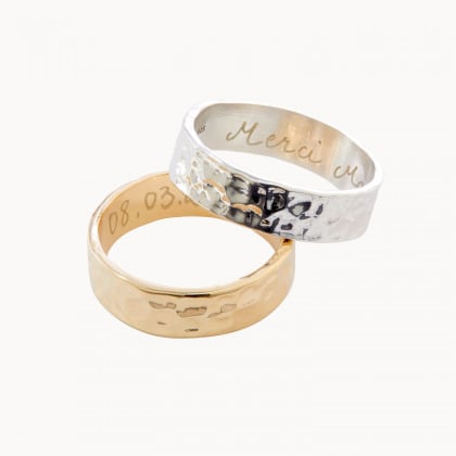 Anillo personalizado con martelé