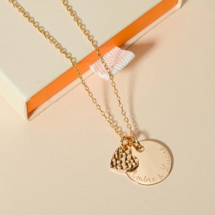 Collana personalizzata Amore Martellato Merci Maman