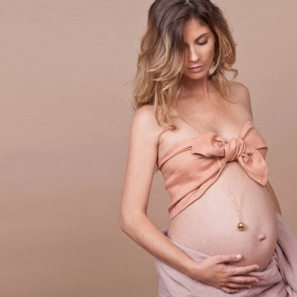 Personalised Harmony Pregnancy Necklace Merci Maman X Ilado