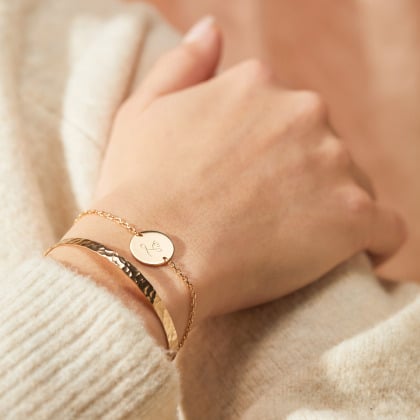 Personalised Heart Alphabet Chain Bracelet