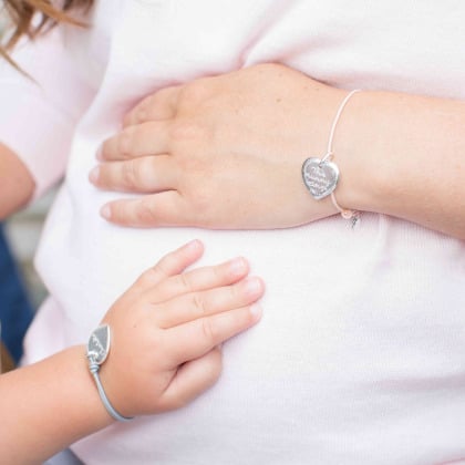 Personalised Heart Braid Bracelet gold platec merci maman