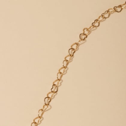 Personalised Heart Chain Bracelet Merci Maman