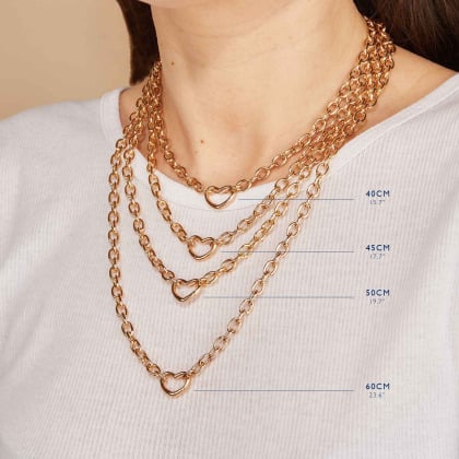 Personalised Heart Lucky Charm Necklace gold plated merci maman