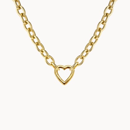 Personalised Heart Lucky Charm Stainless Steel Necklace merci maman