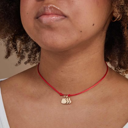 Collar personalizado gargantilla corazón con nombre Merci Maman