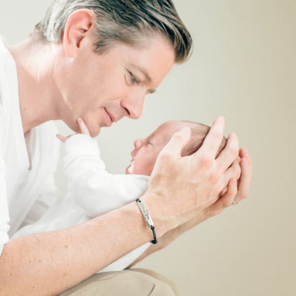 Men's Personalised Identity Bracelet sterling silver merci maman