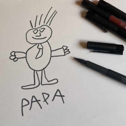 Meine Zeichnung - Personalisiertes großes Pastille Armband für Männer