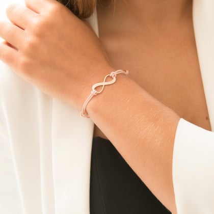 Personalised Infinity Bracelet gold plated merci maman