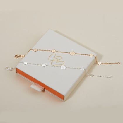 Personalised Initial Pastille Bracelet gold plated merci maman