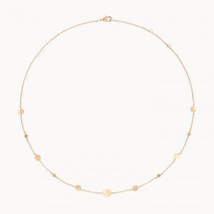Personalisierte kurze Pastille Halskette vergoldet merci maman