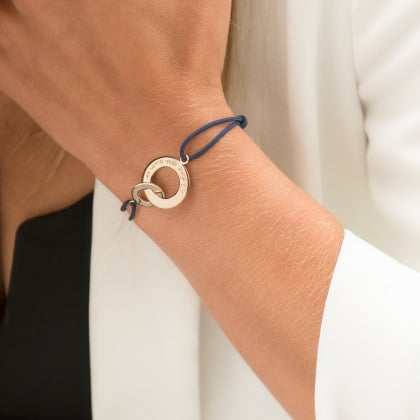Personalisiertes Armband verschlungenen Ringen vergoldet merci maman