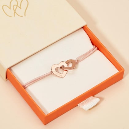 Bracelet personnalisé Coeurs Entrelacés merci maman
