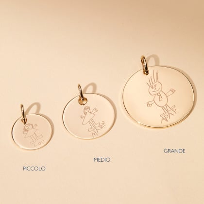 grande collana personalizzata placcato oro merci maman