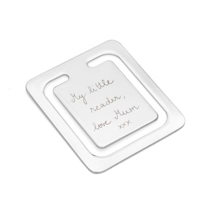 Marcapáginas personalizado de clip en acero merci maman