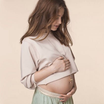 Personalised Joy Pregnancy Necklace Merci Maman X Ilado