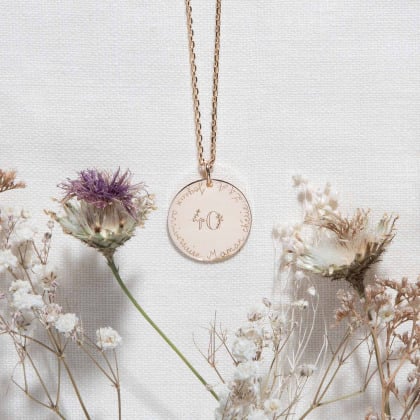 Collier Grand Alphabet Floral personnalisé