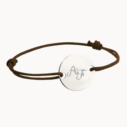 Men's Personamlised Monogram Large Pastille Bracelet Merci Maman
