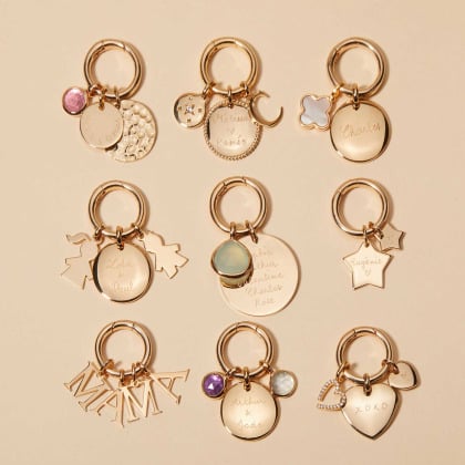 Collana di raso personalizzata con Charm e Chiusura Grande Rotonda merci maman