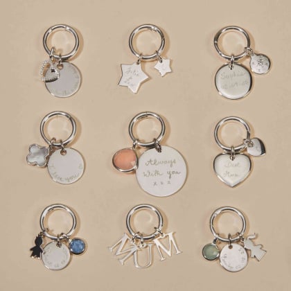 Collana personalizzata portafortuna con chiusura rotonda placcato in oro merci maman