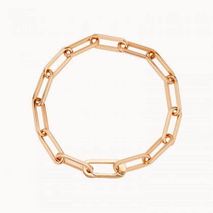 Bracelet Chaîne Love Links plaqué or merci maman