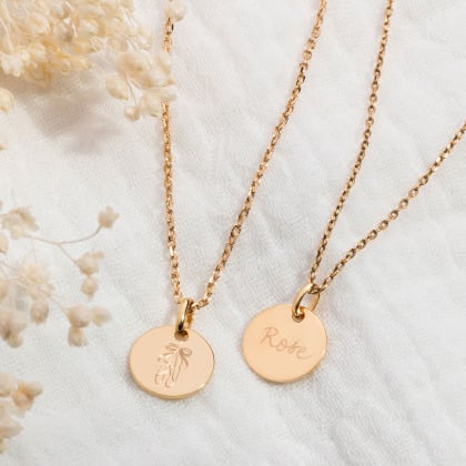 Mon Petit Collier personnalisé plaqué or merci maman