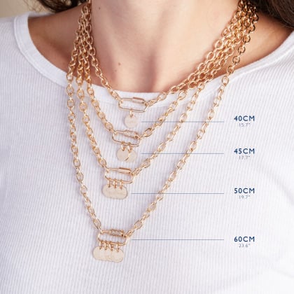 Personalised Lucky Charm Necklace gold plated merci maman