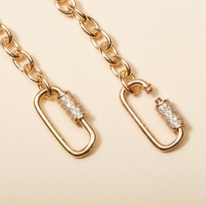 Personalised Lucky Charm Necklace gold plated merci maman