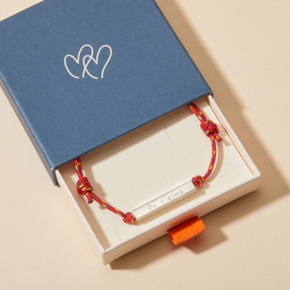 Bracelet Marin Horizon personnalisé pour homme argent merci maman