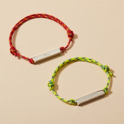 Bracelet Marin Horizon personnalisé pour homme argent merci maman