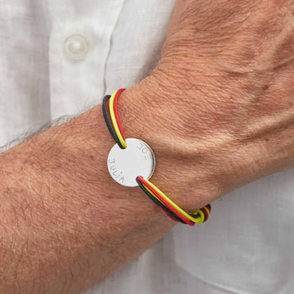 Men's Personalised Olympic Bracelet silver merci maman 