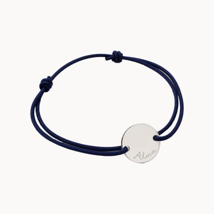 Pulsera personalizada con medalla para hombre Merci Maman