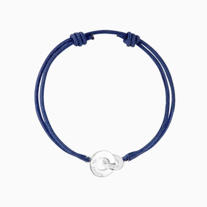 Men's Personalised Mini Intertwined Bracelet Merci Maman