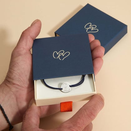 Pulsera personalizada con medalla para hombre Merci Maman