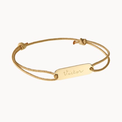 Bracciale personalizzato Mini Identity in oro 9 carati uomo merci maman