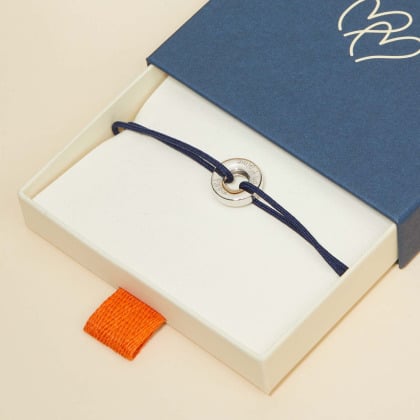 Braccialeto personalizzato Unity per uomo placcato in oro merci maman