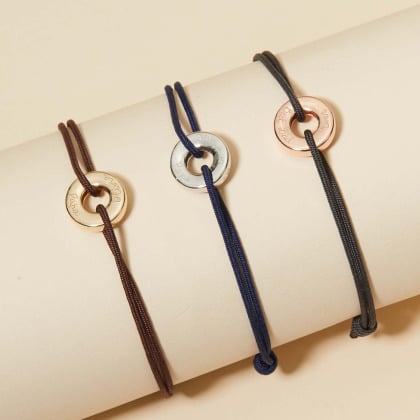 Braccialeto personalizzato Unity per uomo placcato in oro merci maman