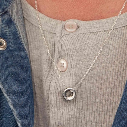 Collar Unión para parejas baño de oro merci maman