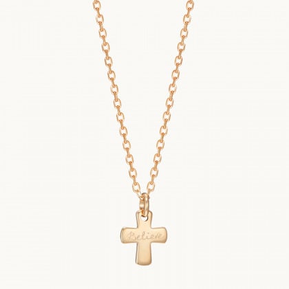 Personalised Christening or Communion Necklace gold plated merci maman