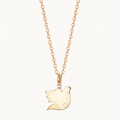 Personalisierte Halskette mit Taube