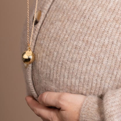 Personalised Joy Pregnancy Necklace Merci Maman X Ilado
