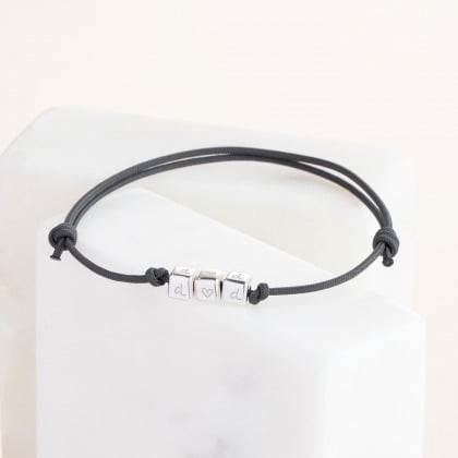 Men's Personalised Dice Bracelet sterling silver merci maman