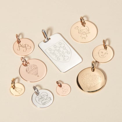 Piccola Collana personalizzata placcato oro merci maman