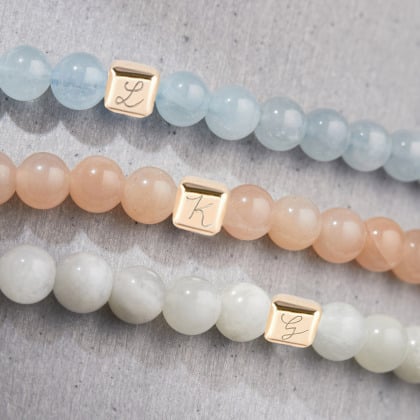 Bracciale Personalizzato Iniziale Cubo