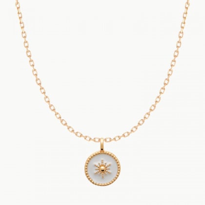 Personalised North Star Necklace gold plated merci maman