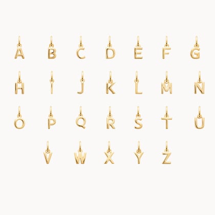 Buy a Mini Alphabet Charm  gold plated merci maman