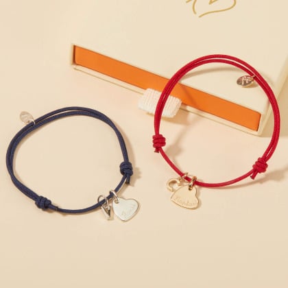 Personalised Mini Alphabet Heart Bracelet gold plated merci maman