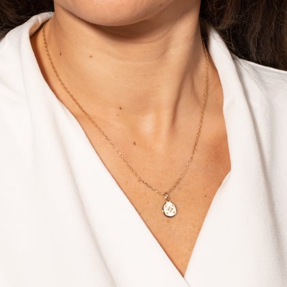 personalised mini crystal star necklace gold plated merci maman