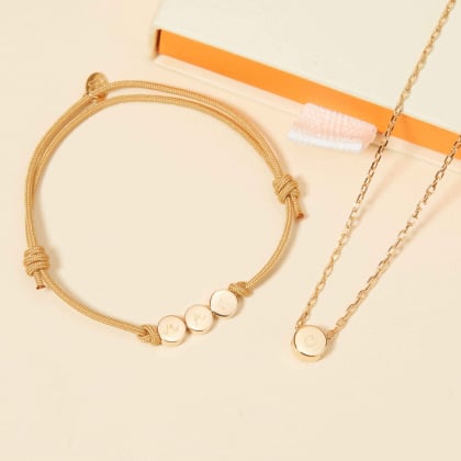 Collar personalizado con mini burbuja baño de oro merci maman